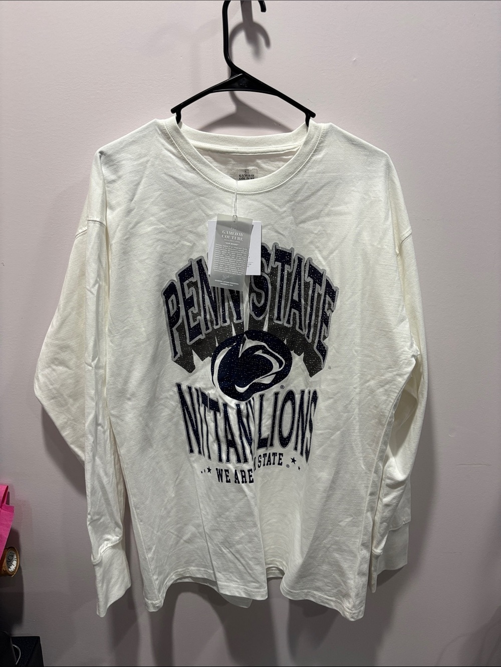Nittany Lions White Long-Sleeve Graphic Tee